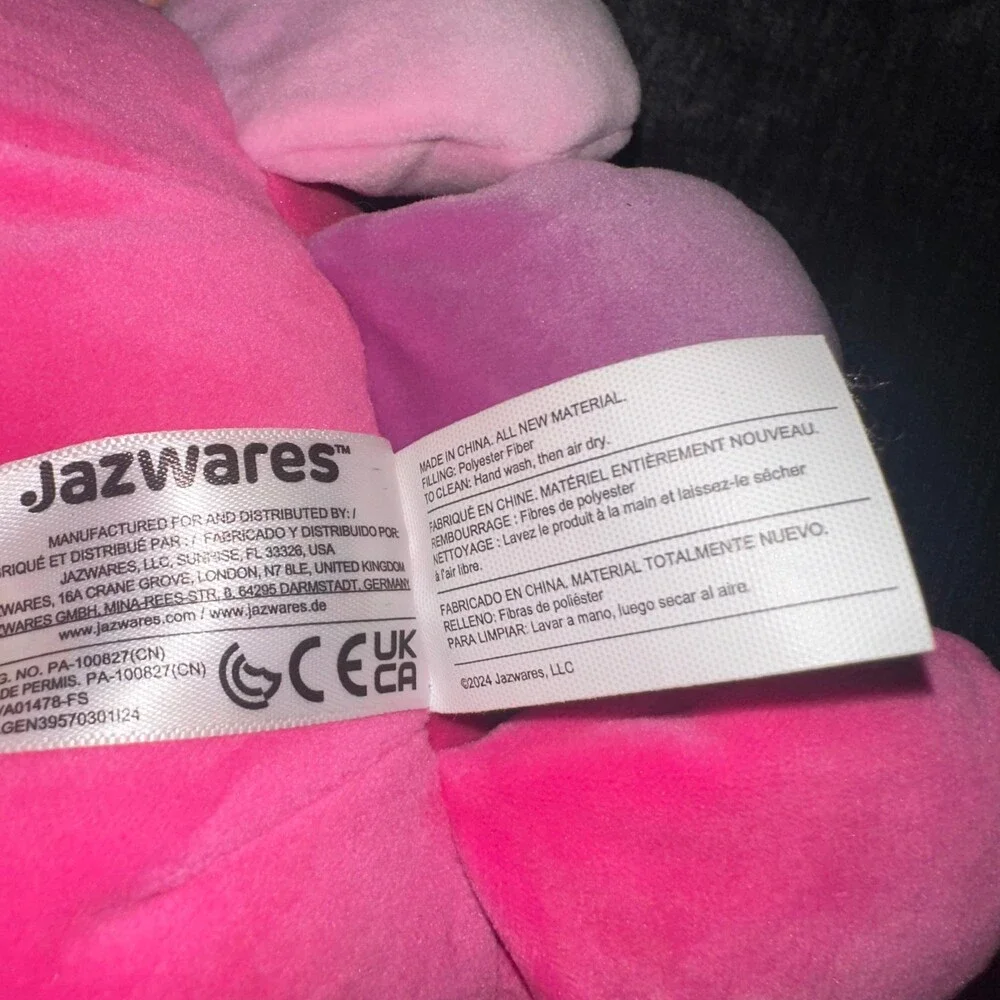 Squishmallow Pink Octopus Plush Stuffed Animal Soft Toy with Bow